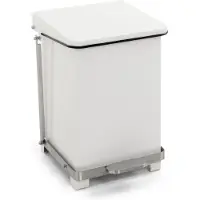 Huismerk Industriële Pedaalemmer Wit 27L