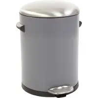 EKO - Belle Deluxe pedaalemmer 5 liter - Steel Plastic - grijs, sandcoated - Prullenbak