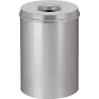 Vepa Bins Papierbak met vlamdover Vepabins 30liter grijs