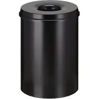 V-Part - Vlamdovende papierbak 30 ltr - Steel - zwart