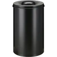 V-Part - Vlamdovende papierbak 110 ltr - Steel - zwart