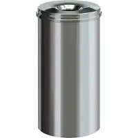 Huismerk Vlamdovende Papierbak Zilver RVS 50L