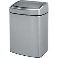 Brabantia Touch Bin Rechthoekig 10 Liter Matt Steel Fingerprint Proof
