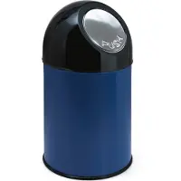 Huismerk Afvalbak Met Pushdeksel Blauw 30L