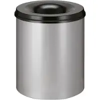 V-Part Prullenbak zelfdovend 80 L zilverkleurig en zwart