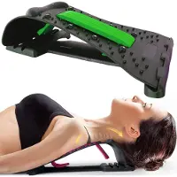 EarKings Nekstretcher Nekmassage apparaat - Backstretcher met Nekmassage - Rugstretcher Earkings Groen