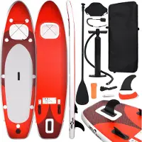vidaXL Stand Up Paddleboardset opblaasbaar 330x76x10 cm rood