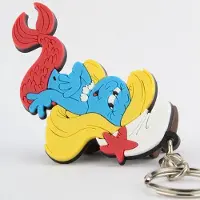 Schleich Smurfin Zeemeermin - Sleutelhanger flexibel rubber - - Eenzijdig bedrukt - 8cm