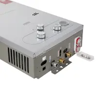 OEM Doorstroomverwarmer - LPG - RVS - 2800Pa - 18L - Zilver