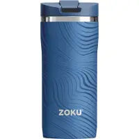 Zoku Thermosbeker, 355 ML, RVS/Polypropyleen, BPA vrij, Blauw met Print- Zoku