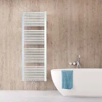 Instamat Designradiator rim elektrisch 600 watt 114x60 cm incl. Wandconsoles wit