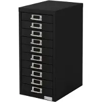 ML-Design Archiefkast Marcus | staal zwart 28x38x60 cm wandkasten | NADUVI