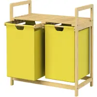 ML-Design Wasmand Dave | textiel geel 63x33x73 cm wasmanden | NADUVI