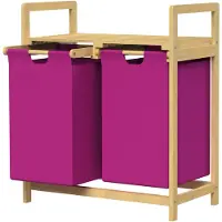 ML-Design Wasmand Dave | textiel paars 63x33x73 cm wasmanden | NADUVI