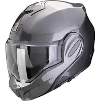 Scorpion Exo-Tech Evo Pro Solid Metallic Grijs Systeemhelm Maat 2XL