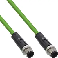InLine M12 4-pins D-gecodeerde industriële netwerkkabel | CAT5e | PUR | 15 meter