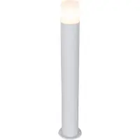 QAZQA Staande buitenlamp wit met opaal witte kap 70 cm - Odense