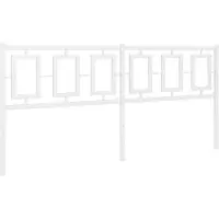vidaXL Vervangend hoofdbord 180 cm metaal wit