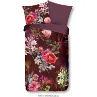 Muller Textil Descanso Dekbedovertrek "Simone" - Rood - (140x220 cm) - 100% organisch katoen