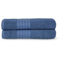 Good Morning Badstof Badlaken 100% Katoen 70x140cm - denim - Set van 2