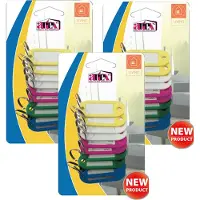Artex Sleutellabels/sleutelhangers - 30x - multi kleuren - kunststof