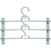 Kipit - broeken/rokken kledinghangers - set 12x stuks - blauw - 32 cm - Kledingkast hangers/kleerhangers/broekhangers