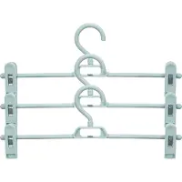Kipit - broeken/rokken kledinghangers - set 8x stuks - blauw - 32 cm - Kledingkast hangers/kleerhangers/broekhangers