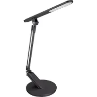 Ideus 7,5-Watt LED-bureaulamp met dimmer, aanraakschakelaar, timer en USB-aansluiting, zwart, RAMZES 03899