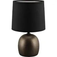Strühm ATENA - Tafellamp - Nachtlamp - textiel Zwart - E14 Fitting