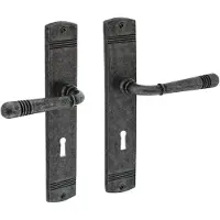 Intersteel deurklink Helena op schild SL72 oud grijs