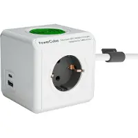 DesignNest PowerCube Extended USB A+ C |WirelessCharger|: Wireless and USB Charging, Compact Design, Multiple O