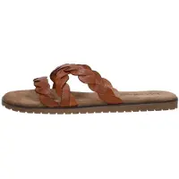 Lazamani Slippers Dames Cognac Leer Maat 40