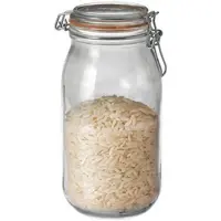 Le Parfait Voorraad/weckpot - glas - transparant - 25,2 x 8,5 cm - 2 L - Weckpotten