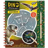 Totum Dino vakantie doeboek kraskaarten en kleurboek dinosaurus scratch art junior harde kaft A5 Forever Dino