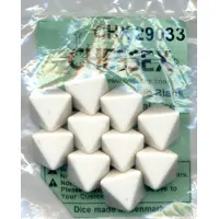 Chessex Opaak Wit Blanc D8 Dobbelsteenset (10 stuks)
