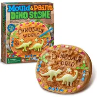 4M Knutselen - Giet En Verf - Dino Steen - Creatief Speelgoed - 5 Jaar