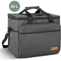 ForDig Koeltas XL Zwart (30 liter) - Gemaakt van 600D Polyester met PEVA-Voering - Ruimte voor 40 Blikjes of 20 Halve