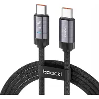 Toocki USB-C naar USB-C Kabel 1m 100W PD LED - Grijs