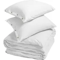 Yumeko Dekbedovertrek set Jersey Katoen 200x220 Wit - Eco, Bio & Fairtrade