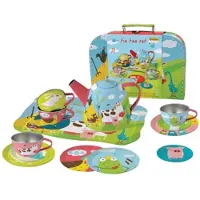 Simply For Kids Tinnen theeset - Koffer boerderij