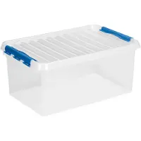 Sunware Q-line opbergbox 45L transparant blauw
