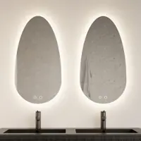 Gliss Design Badkamerspiegel gliss triton led verlichting met spiegelverwarming 110x60 cm