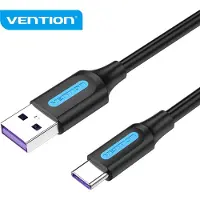Vention Usb 2.0 A Naar Usb-C Corbf 5A Kabel 1M Zwart Pvc