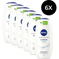 Nivea Crème Soft douchecrème - 6 x 250 ml - voordeelverpakking Douchegel