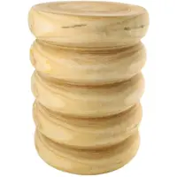 Dijk Natural Collections DKNC - Bijzettafel rond Micki - Paulowniahout - 28x28x38cm - Beige