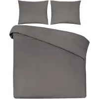 DoubleDry Dekbedovertrek 100% natuurlijk katoen eenpersoons 140x200/220 cm + 1