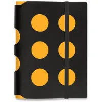 Vacavaliente - Notitieboek A6 Multi Dots - Gerecycled Leer - Geel