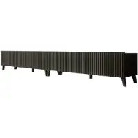 Meubella TV-Meubel Pepinos 2 - Mat zwart - 300 cm