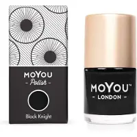 MoYou London - Nagellak voor Stempelen en Basis Kleur - Black Knight 9ml