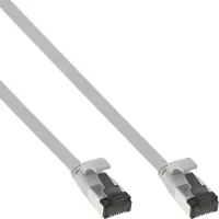 InLine Flat patch cable, U/FTP, Cat.8.1, TPE halogen free, grey, 2m